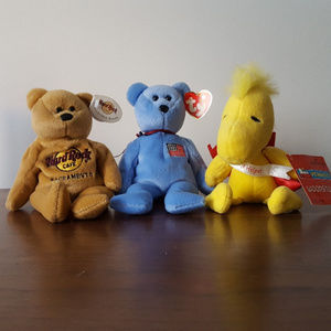 NWT Beanie Babies / Plush Cupid Woodstock Bundle